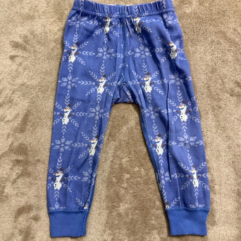 Hanna Andersson Disney Frozen Olaf Organic Cotton Pajamas Set Blue 2T 85cm